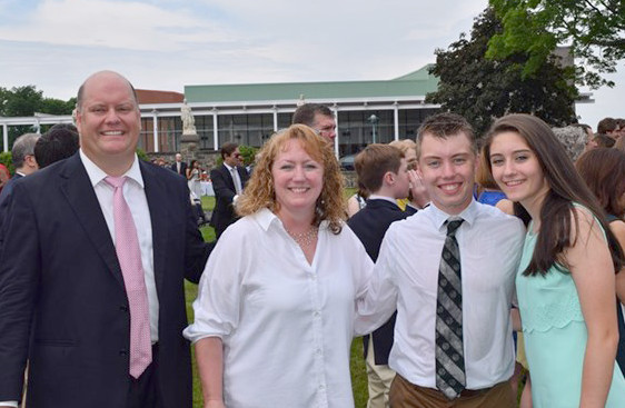 Roddy, Cori and Reagan celebrating Rick at his high school graduation.