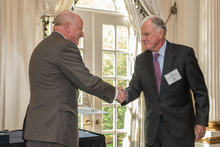 Rod McRae accepts finalist award at the NJ Family Business of the Year on behalf of McRae Capital Management.