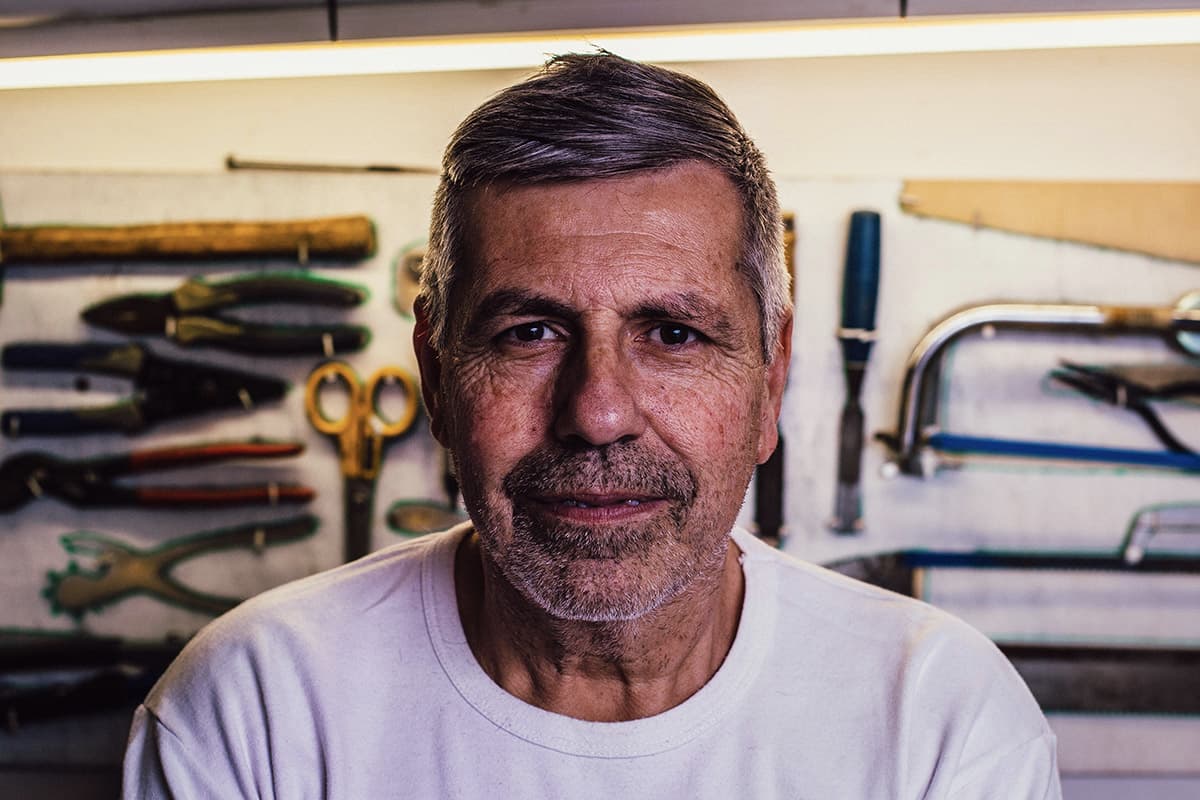 man in his wood shop